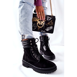 PG1 Bottines Femme Daim Noir Deliopis le noir 2