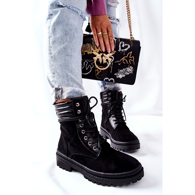 PG1 Bottines Femme Daim Noir Deliopis 2