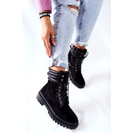 PG1 Bottines Femme Daim Noir Deliopis le noir 1