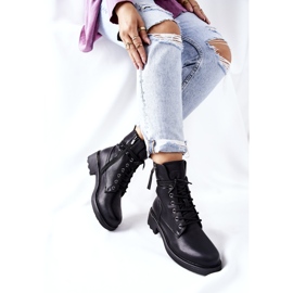 Bottes hautes noires Maisa Worker avec fermetures éclair 2