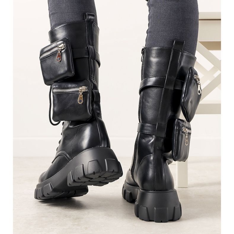 Bottines noires avec sachets Apolline 1