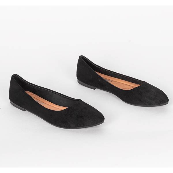 Ballerines noires au nez en amande Olivia le noir 1