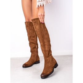 Bottines décontractées en daim VINCEZA brun 2