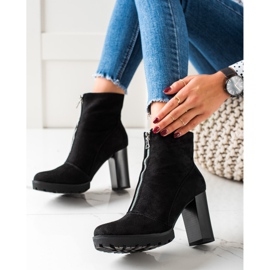Cm Paris Bottes en daim élégantes le noir 4