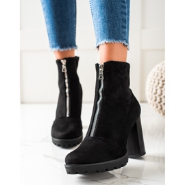 Cm Paris Bottes en daim élégantes le noir 6
