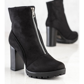 Cm Paris Bottes en daim élégantes le noir 2