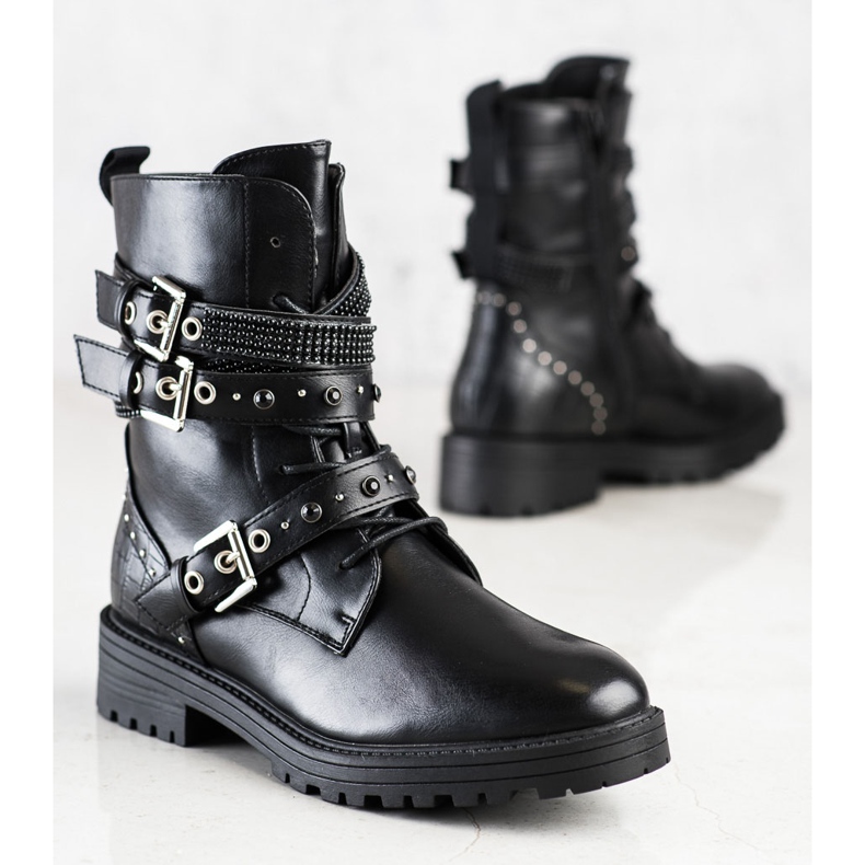 Erynn Travailleurs noirs avec des boucles décoratives le noir 2