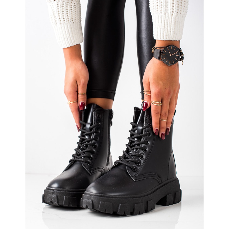 Diamantique Bottes Classiques Trappeurs noir 2