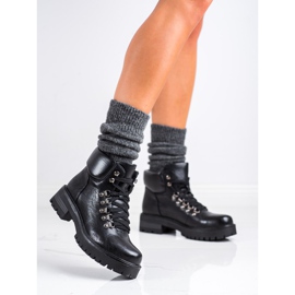 Ideal Shoes Bottes décontractées avec réchauffement noir 2