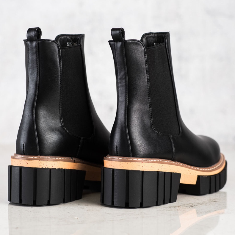 Seastar Bottines Chelsea sur la plateforme de mode le noir 1