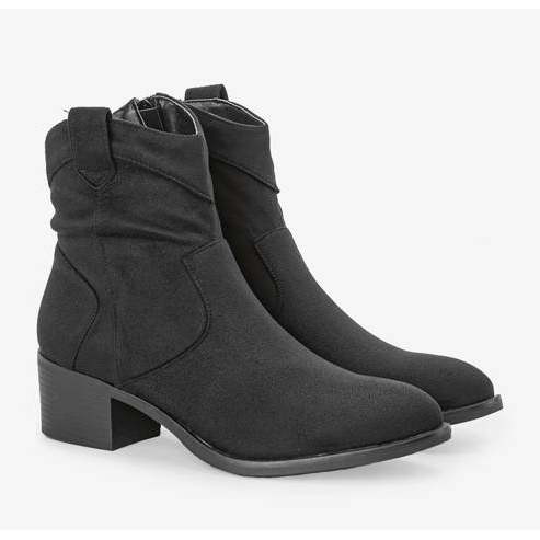 Bottines noires sur un poteau bas Vine le noir 1