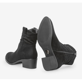 Bottines noires sur un poteau bas Vine le noir 3