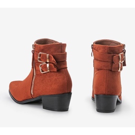 Bottines plates marron à boucles Nila brun 1