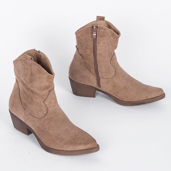 Bottes de cowboy beiges de Bowie 1