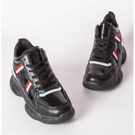 Chaussures moches noires sur de grosses semelles Lexi multicolore 1