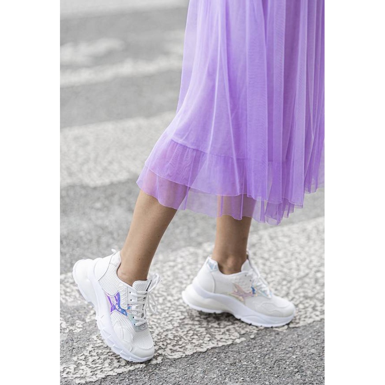 Baskets blanches Modern Girl gris 1