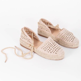 Espadrilles ajourées beige Peekaboo 2