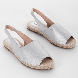 Sandales espadrilles argentées Dulce 1