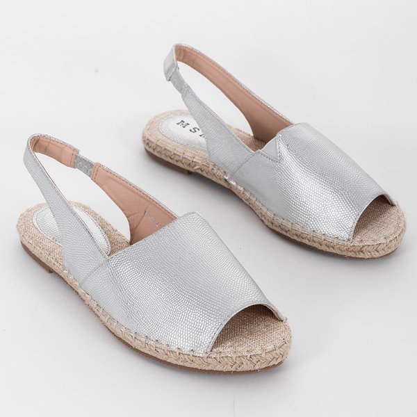 Sandales espadrilles argentées Dulce 1
