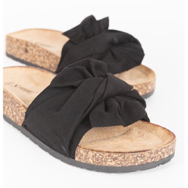 Chaussons noirs avec nœud Step Of Pleasure 1