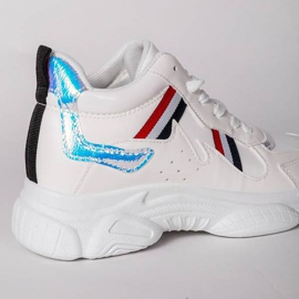 Chaussures laides blanches sur une grosse semelle Lexi multicolore 2