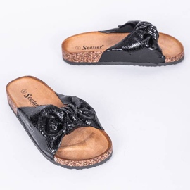 Chaussons Cher noir brillant le noir 1