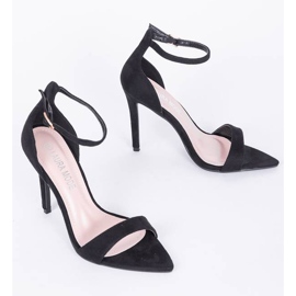 Sandales noires à talon aiguille Molly le noir 1