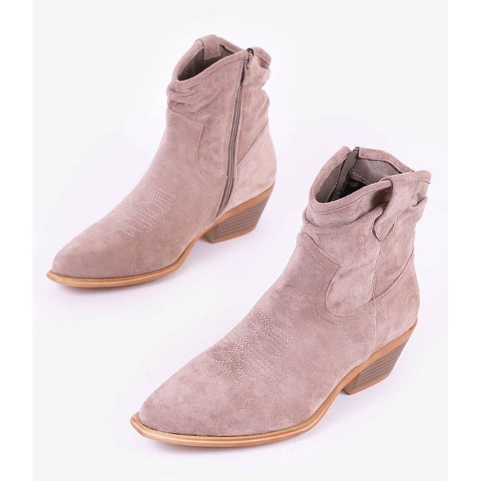 Bottes de cowboy gris-brun sur le poteau Bowi Bowi 1