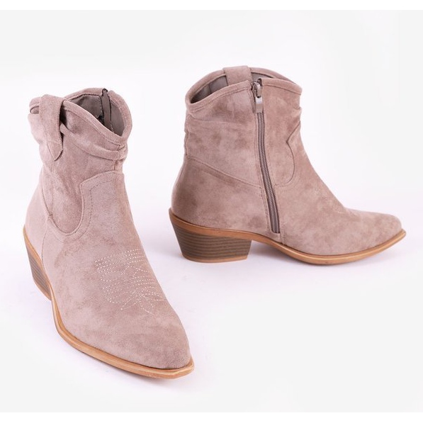 Bottes de cowboy gris-brun sur le poteau Bowi Bowi 2