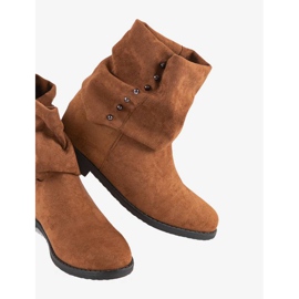 Boots camel sur le talon compensé Lana recouvert brun 4