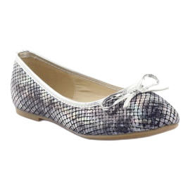 American Club Ballerines américaines C061 grises pour fille 1