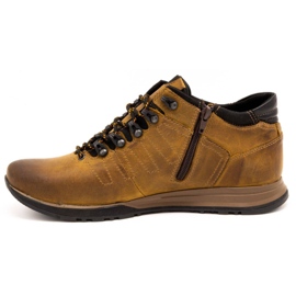 Olivier Chaussures homme bottines cuir 920MP rouge brun jaune 3