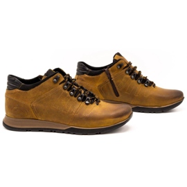 Olivier Chaussures homme bottines cuir 920MP rouge brun jaune 5
