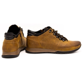 Olivier Chaussures homme bottines cuir 920MP rouge brun jaune 7
