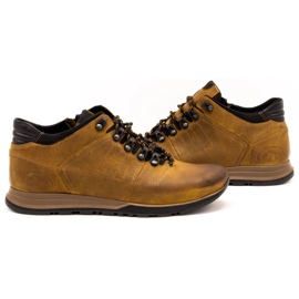Olivier Chaussures homme bottines cuir 920MP rouge brun jaune 8