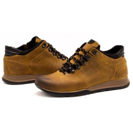 Olivier Chaussures homme bottines cuir 920MP rouge brun jaune 9
