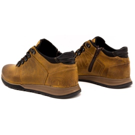 Olivier Chaussures homme bottines cuir 920MP rouge brun jaune 10