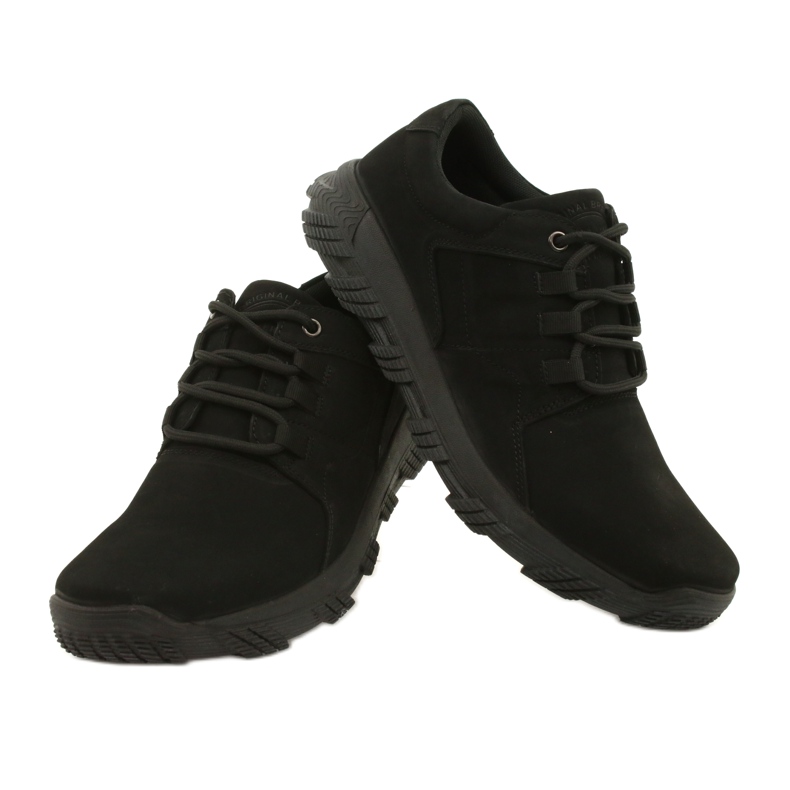 American Club CY18 / 21 chaussures de confort noires pour hommes 4