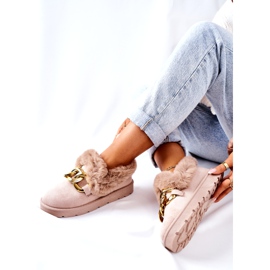 PB1 Chaussons Femme Chaîne Dorée Beige Ardrums 5