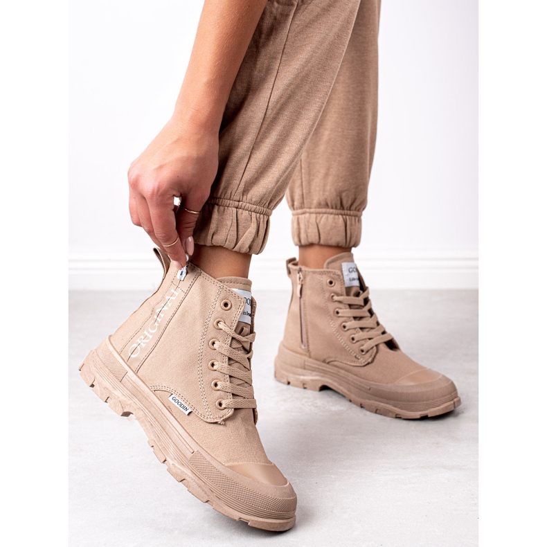 Goodin Baskets montantes originales beige 2