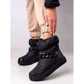 S. BARSKI Bottes de neige avec chaîne S.BARSKI noir 1