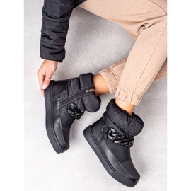 S. BARSKI Bottes de neige avec chaîne S.BARSKI noir 2