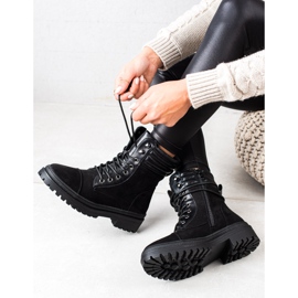 Super Mode Bottes décontractées Trappeurs le noir 1