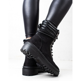 Super Mode Bottes décontractées Trappeurs le noir 5