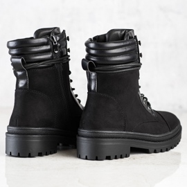 Super Mode Bottes décontractées Trappeurs le noir 2