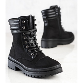 Super Mode Bottes décontractées Trappeurs le noir 3