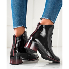 S. BARSKI Bottines à lacets à talons hauts par S.BARSKI le noir 2 S. BARSKI Bottines à lacets à talons hauts par S.BARSKI le noir 2