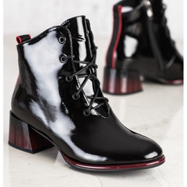 S. BARSKI Bottines à lacets à talons hauts par S.BARSKI le noir 1 S. BARSKI Bottines à lacets à talons hauts par S.BARSKI le noir 1