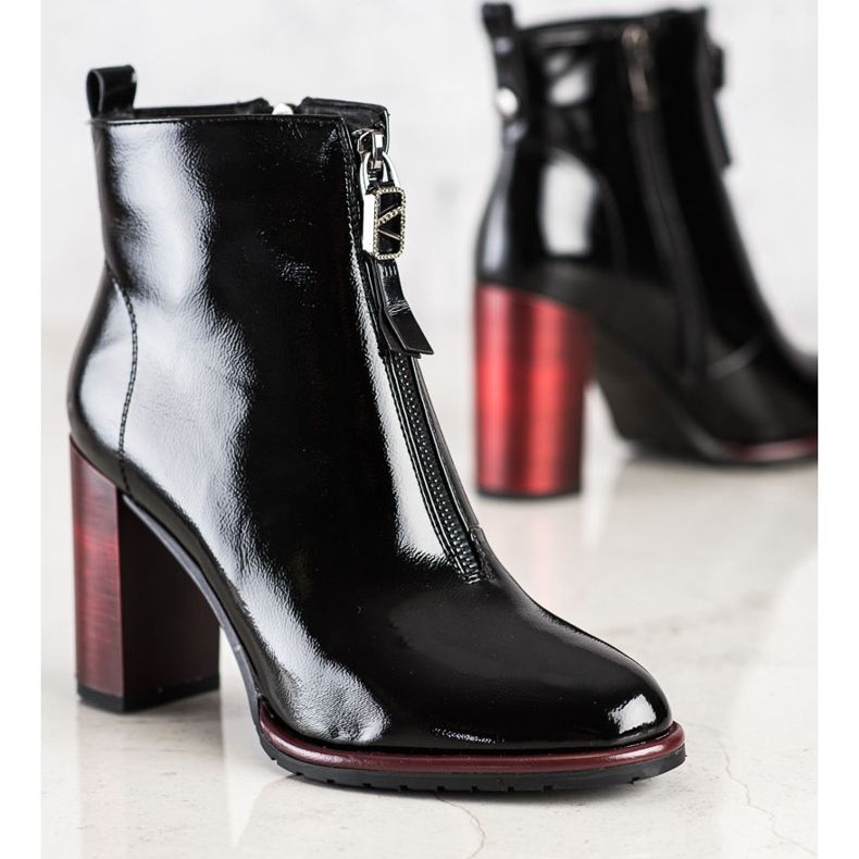 S. BARSKI Bottines vernies stylées S.BARSKI noir 2