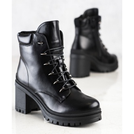 Filippo Bottes de travail à talons hauts le noir 1